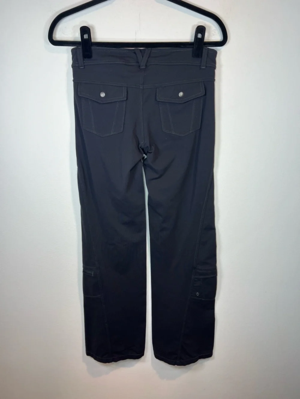 Athleta Pilayo Dipper Pants Dark Gray Pull On Low-Rise Boot-Cut Pockets Sz Small - Picture 6 of 12